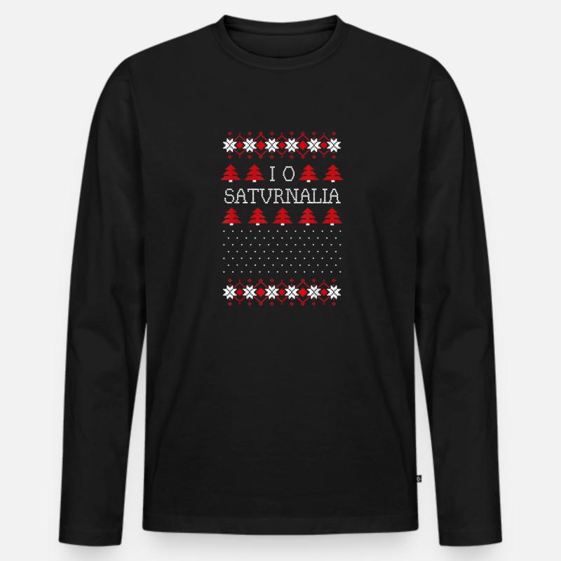 Saturnalia - Männer Premium Bio Langarmshirt - Schwarz