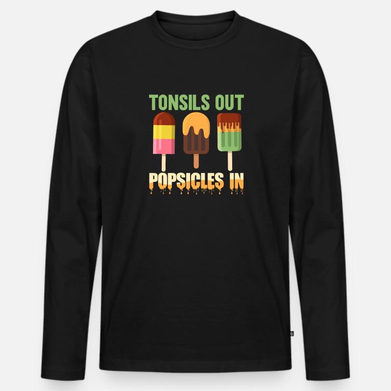 Tonsillektomie Genesung Mandelentfernung - Männer Premium Bio Langarmshirt - Schwarz
