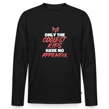 Appendectomy Appendicitis - Men's Premium Organic Long Sleeve Shirt - black - Front - Nico (187cm)