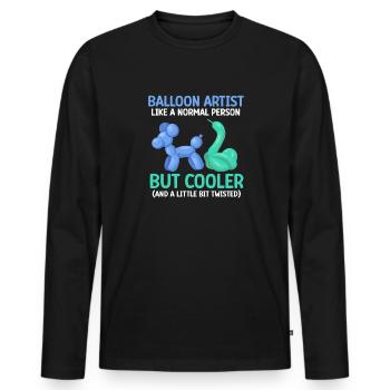 Balloon Animal Party Balloon Artist - Men's Premium Organic Long Sleeve Shirt - black - Front - Nico (187cm)