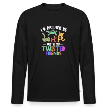 Balloon Animal Party Balloon Artist - Men's Premium Organic Long Sleeve Shirt - black - Front - Nico (187cm)