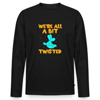 Balloon Animal Party Balloon Artist - Men's Premium Organic Long Sleeve Shirt - black - Front - Nico (187cm)