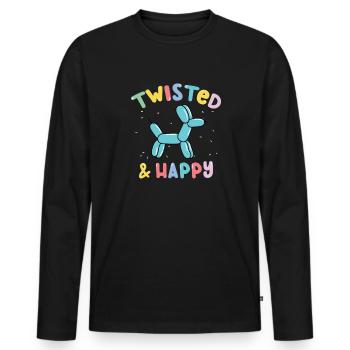 Balloon Animal Party Balloon Artist - Men's Premium Organic Long Sleeve Shirt - black - Front - Nico (187cm)