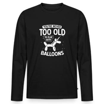 Balloon Animal Party Balloon Artist - Men's Premium Organic Long Sleeve Shirt - black - Front - Nico (187cm)
