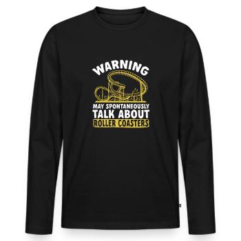 Roller Coaster Roller Coaster Amusement Park - Men's Premium Organic Long Sleeve Shirt - black - Front - Nico (187cm)