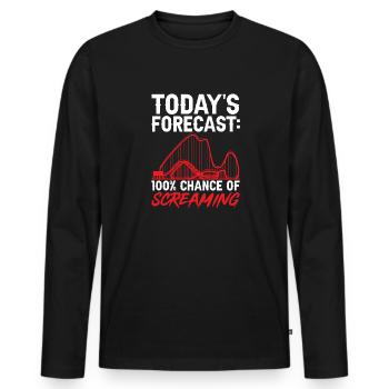 Roller Coaster Roller Coaster Amusement Park - Men's Premium Organic Long Sleeve Shirt - black - Front - Nico (187cm)