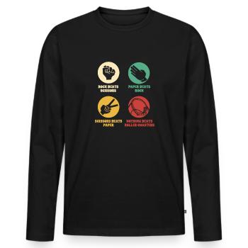 Roller Coaster Roller Coaster Amusement Park - Men's Premium Organic Long Sleeve Shirt - black - Front - Nico (187cm)