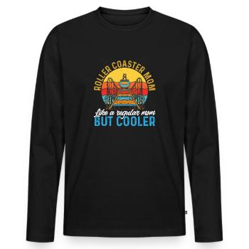 Roller Coaster Roller Coaster Amusement Park - Men's Premium Organic Long Sleeve Shirt - black - Front - Nico (187cm)