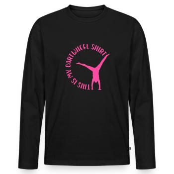 C’est mon motif de roue de charrette - T-shirt manches longues Premium bio Homme - noir - Devant - Nico (187cm)
