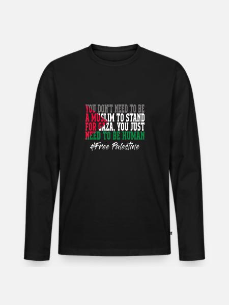 PALESTINE Palestine FLAG Peace - Men's Premium Organic Long Sleeve Shirt - black