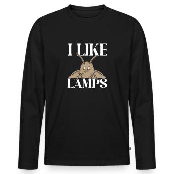 Moths Insect Collector Entomologist - Men's Premium Organic Long Sleeve Shirt - black - Front - Nico (187cm)