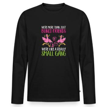Bunco Dice Game - Men's Premium Organic Long Sleeve Shirt - black - Front - Nico (187cm)