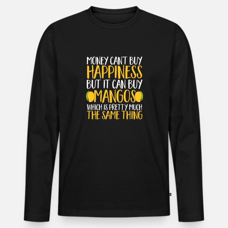 Mango Fruit Mango - Men's Premium Organic Long Sleeve Shirt - black