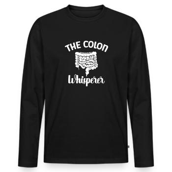 Gastro-entérologie Endoscopie Coloscopie - T-shirt manches longues Premium bio Homme - noir - Devant - Nico (187cm)