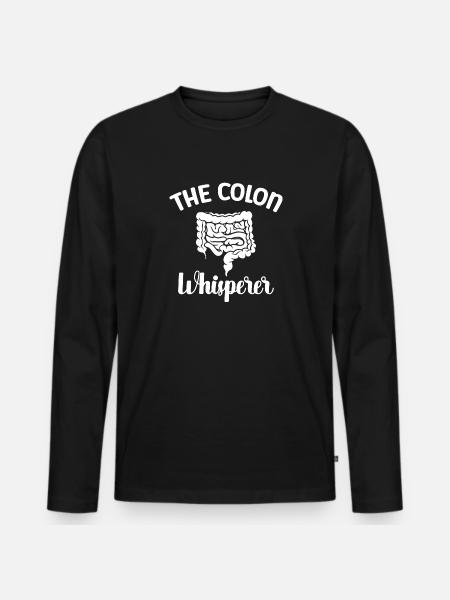 Gastroenterology Endoscopy Colonoscopy - Men's Premium Organic Long Sleeve Shirt - black