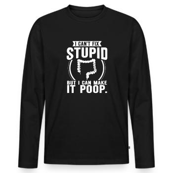 Gastro-entérologie Endoscopie Coloscopie - T-shirt manches longues Premium bio Homme - noir - Devant - Nico (187cm)