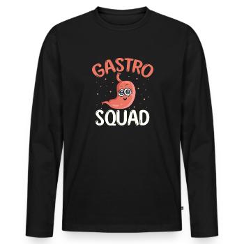 Gastro-entérologie Endoscopie Coloscopie - T-shirt manches longues Premium bio Homme - noir - Devant - Nico (187cm)