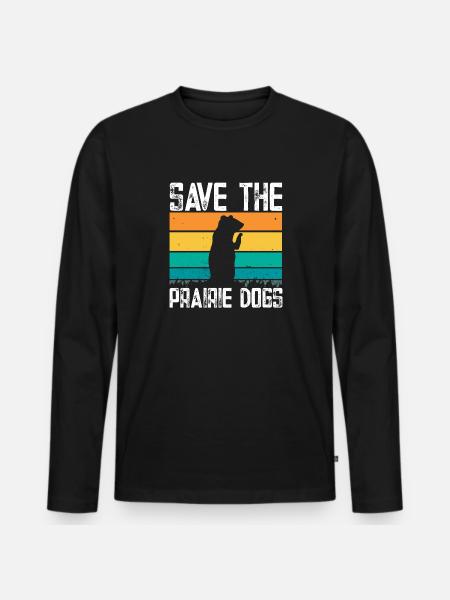 Prairie dog - Men's Premium Organic Long Sleeve Shirt - black