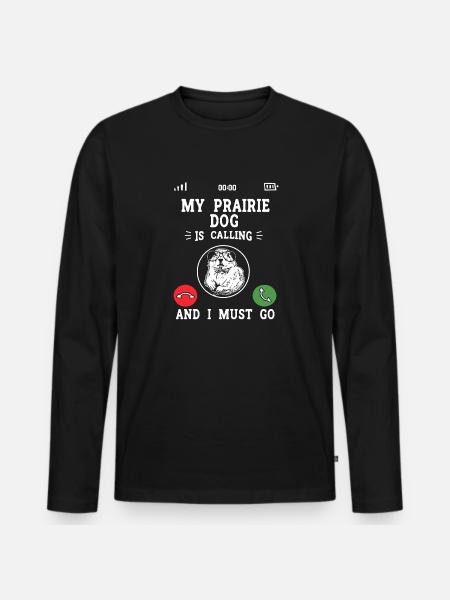 Prairie dog - Men's Premium Organic Long Sleeve Shirt - black