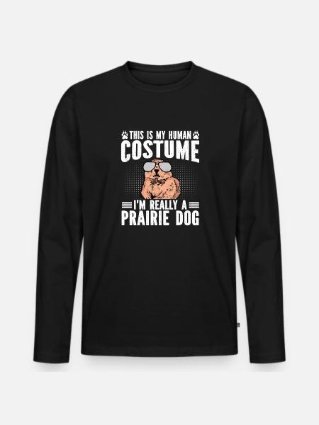Prairie dog - Men's Premium Organic Long Sleeve Shirt - black