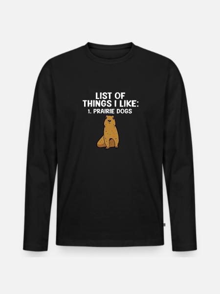 Prairie dog - Men's Premium Organic Long Sleeve Shirt - black