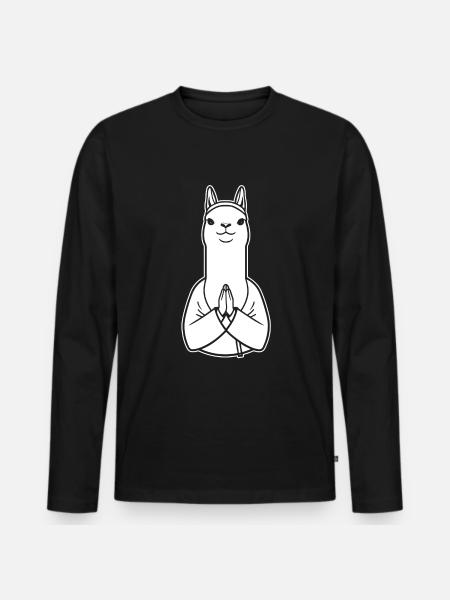 Lama chrétien chrétien - T-shirt manches longues Premium bio Homme - noir