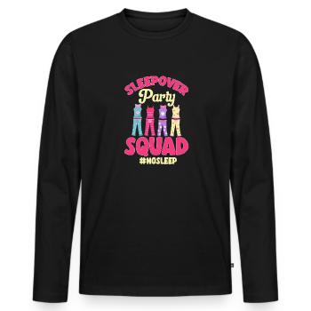 Soirée pyjama pyjama soirée pyjama - T-shirt manches longues Premium bio Homme - noir - Devant - Nico (187cm)
