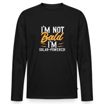 Bald Head Baldness Beard Bald Head - Men's Premium Organic Long Sleeve Shirt - black - Front - Nico (187cm)