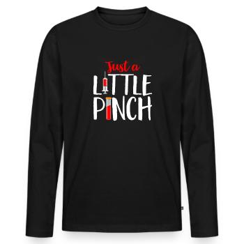 Phlebotomy Blood Draw Blood Nurse - Men's Premium Organic Long Sleeve Shirt - black - Front - Nico (187cm)