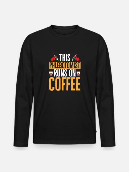 Phlebotomy Blood Draw Blood Nurse - Men's Premium Organic Long Sleeve Shirt - black