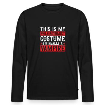 Phlebotomy Blood Draw Blood Nurse - Men's Premium Organic Long Sleeve Shirt - black - Front - Nico (187cm)
