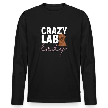 Foxred Labrador Fox Red Labrador Retriever - Men's Premium Organic Long Sleeve Shirt - black - Front - Nico (187cm)