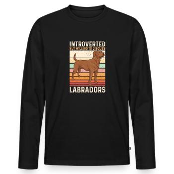 Foxred Labrador Fox Red Labrador Retriever - Men's Premium Organic Long Sleeve Shirt - black - Front - Nico (187cm)