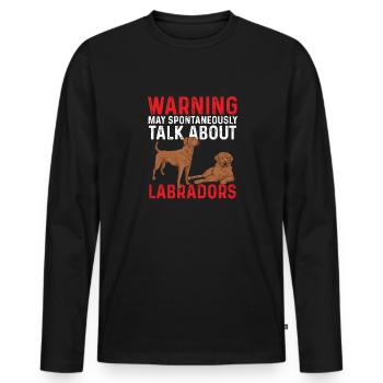 Foxred Labrador Fox Red Labrador Retriever - Men's Premium Organic Long Sleeve Shirt - black - Front - Nico (187cm)