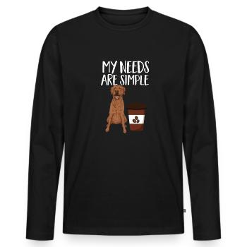 Foxred Labrador Fox Red Labrador Retriever - Men's Premium Organic Long Sleeve Shirt - black - Front - Nico (187cm)