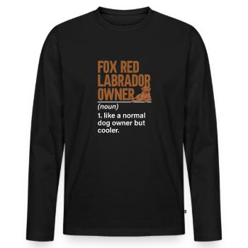 Foxred Labrador Fox Red Labrador Retriever - Men's Premium Organic Long Sleeve Shirt - black - Front - Nico (187cm)