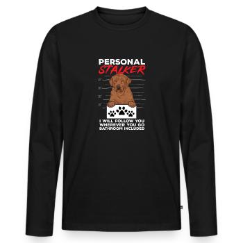 Foxred Labrador Fox Red Labrador Retriever - Men's Premium Organic Long Sleeve Shirt - black - Front - Nico (187cm)
