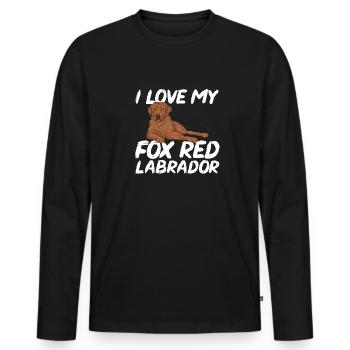 Foxred Labrador Fox Red Labrador Retriever - Men's Premium Organic Long Sleeve Shirt - black - Front - Nico (187cm)