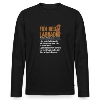 Foxred Labrador Fox Red Labrador Retriever - Men's Premium Organic Long Sleeve Shirt - black - Front - Nico (187cm)
