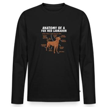 Foxred Labrador Fox Red Labrador Retriever - Men's Premium Organic Long Sleeve Shirt - black - Front - Nico (187cm)