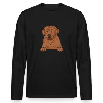 Foxred Labrador Fox Red Labrador Retriever - Men's Premium Organic Long Sleeve Shirt - black - Front - Nico (187cm)