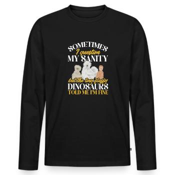 Seidenhuhn Poulet soyeux - T-shirt manches longues Premium bio Homme - noir - Devant - Nico (187cm)