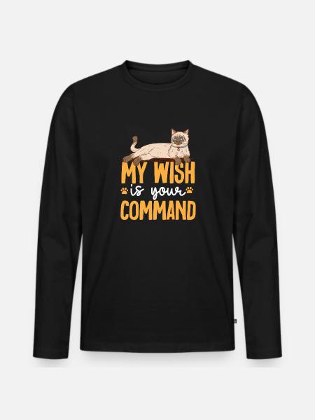 Siamese cat - Men's Premium Organic Long Sleeve Shirt - black