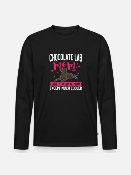 Chocolate Labrador Retriever dog - Men's Premium Organic Long Sleeve Shirt - black