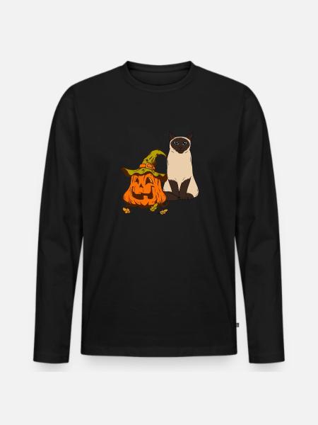 Siamese - Men's Premium Organic Long Sleeve Shirt - black