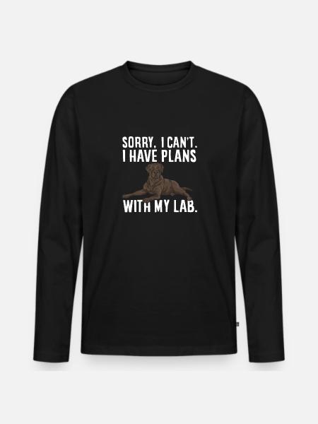 Chocolate Labrador Retriever Dog - Men's Premium Organic Long Sleeve Shirt - black