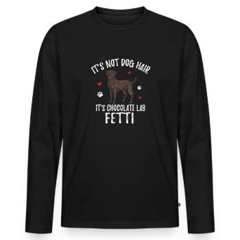 Chocolate Labrador Retriever Hund - Männer Premium Bio Langarmshirt - Schwarz - Vorne - Nico (187cm)