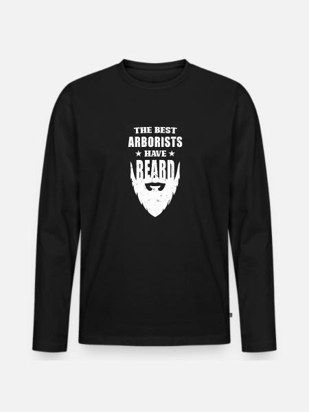Bûcheron tronçonneuse arboriste - T-shirt manches longues Premium bio Homme - noir