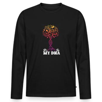 Bûcheron tronçonneuse arboriste - T-shirt manches longues Premium bio Homme - noir - Devant - Nico (187cm)