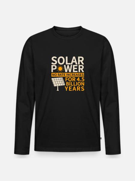 Solarmodul Solarenergie Solarstrom - Männer Premium Bio Langarmshirt - Schwarz